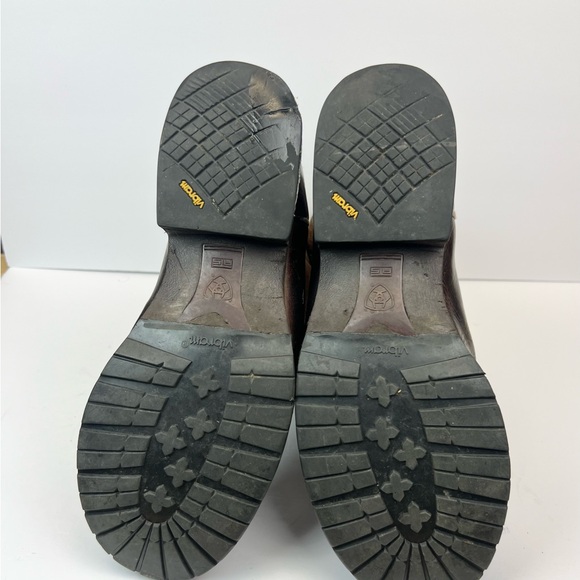 Ariat Boots Men’s Size 12D Brown Cowboy Western Boots Round Toe Leather - Picture 4 of 8